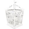 Clayre & Eef 6Y5670 Farol Metal Blanco Antiguo Vidrio 20x20x35cm