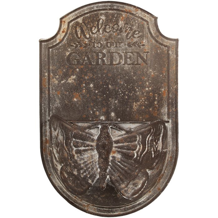 Clayre & Eef 6Y5675 Jardinera Metal Marrón Antiguo 23x10x36 cm