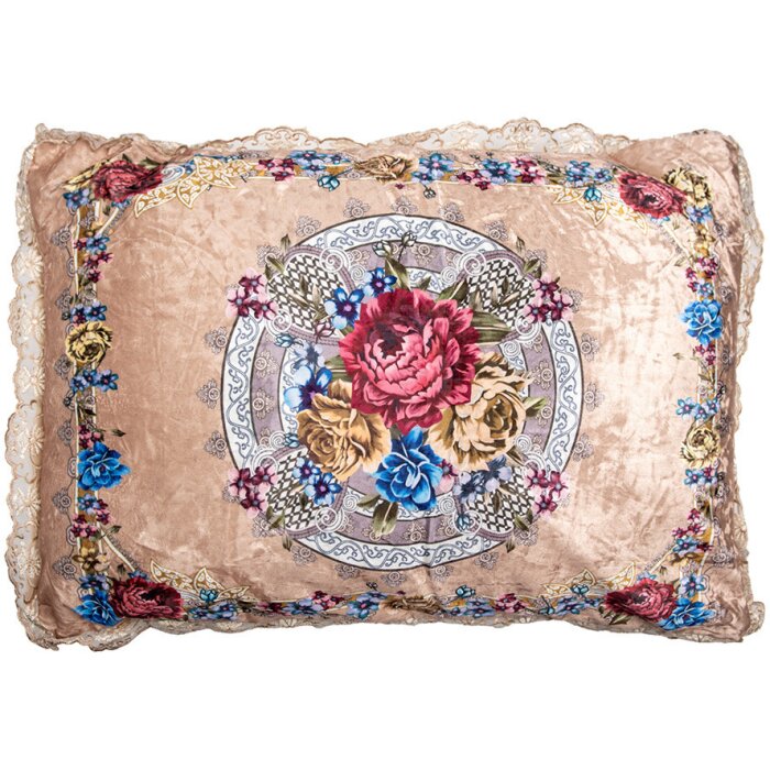 Clayre & Eef KG039.005 Cojín decorativo Barroco Beige Rosa 70x50x6 cm Sintético