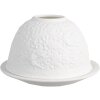 Portacandelitas Clayre & Eef blanco Ø 12x8 cm porcelana estilo campestre