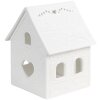 Clayre & Eef 6CE1739 Portavelas Casa Porcelana Blanca 7x8x9 cm