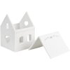 Clayre & Eef 6CE1739 Portavelas Casa Porcelana Blanca 7x8x9 cm