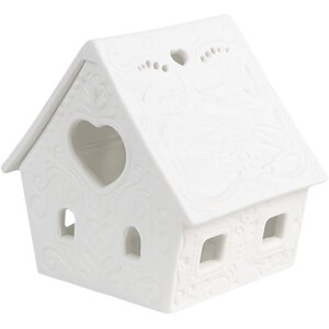 Clayre & Eef 6CE1740 Portavelas Casa Porcelana Blanca...