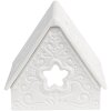 Clayre & Eef 6CE1741 Portacandelitas Casa Navidad Porcelana Blanca 8x8x8 cm