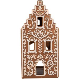 Clayre & Eef 6CE1745 Portavelas Marrón Blanco...