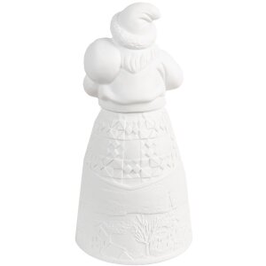 Clayre & Eef 6CE1748 Papá Noel decoración porcelana LED Ø9x19cm 3xAAA
