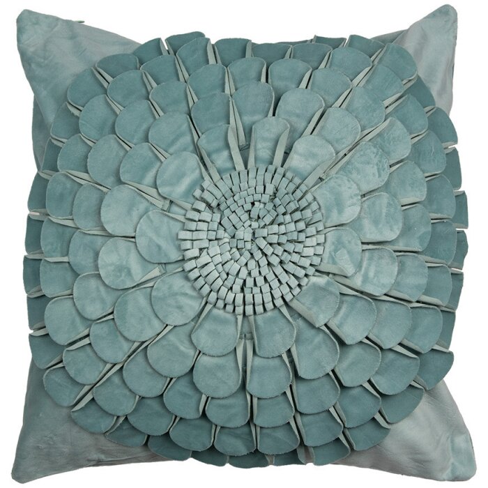 Clayre & Eef KT021.361 Funda de cojín verde 45x45 cm cuadrado poliéster