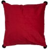 Clayre & Eef KT021.365 Funda de Cojín Smile Rojo Blanco 45x45 cm Poliéster