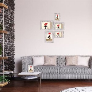 Marco de fotos Haes Deco SP001136 Paris Blanco Marrón 13x18 cm aspecto madera cristal acrílico