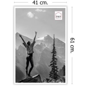 Marco de fotos de plástico Haes Deco EF9W Easy Frame Blanco 40x60 cm cristal artístico