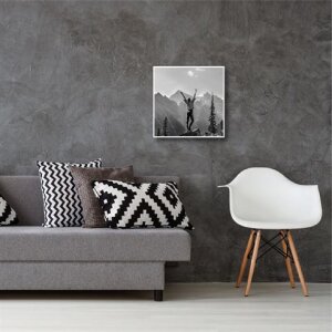 Haes Deco EF18W Marco de fotos de plástico blanco 50x50 cm con cristal artístico