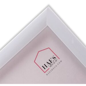 Haes Deco EF18W Marco de fotos de plástico blanco 50x50 cm con cristal artístico