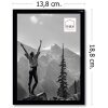 Haes Deco EF2B Easy Frame Marco de fotos de plástico negro 13x18 cm