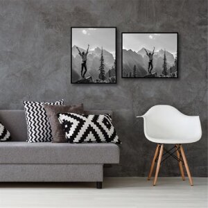 Marco de fotos de plástico Haes Deco EF7B Easy Frame Negro 40x50 cm montaje en pared