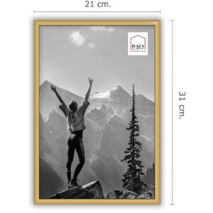 Haes Deco EF4G Easy Frame Marco de fotos de plástico dorado 20x30 cm