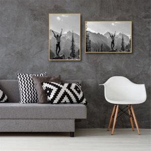 Haes Deco marco de fotos de plástico EF9G Easy Frame Oro 40x60 cm MDF panel posterior