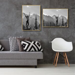 Marco de fotos de plástico Haes Deco EF8G Easy Frame Gold 50x70 cm para montaje en pared