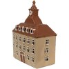 Clayre & Eef 6CE1880 Portavelas Casa Beige Marrón 20x10x26 cm Cerámica