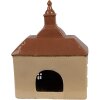 Clayre & Eef 6CE1880 Portavelas Casa Beige Marrón 20x10x26 cm Cerámica