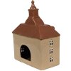 Clayre & Eef 6CE1880 Portavelas Casa Beige Marrón 20x10x26 cm Cerámica
