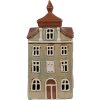 Clayre & Eef 6CE1881 Portavelas Casa Cerámica Verde Marrón 12x9x25 cm