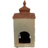 Clayre & Eef 6CE1881 Portavelas Casa Cerámica Verde Marrón 12x9x25 cm