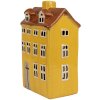 Clayre & Eef 6CE1885 Portavelas Casa Cerámica Amarillo 12x8x18 cm Estilo Campestre