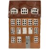 Clayre & Eef 6CE1887 Portavelas Casa Cerámica Marrón 17x11x24 cm Estilo Campestre