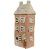 Clayre & Eef 6CE1895 Portavelas Casa Cerámica Marrón Beige 12x9x28 cm