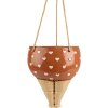 Clayre & Eef 6CE1863 Decoración Maceta Flor Rosa Beige Cerámica 17x15x20 cm