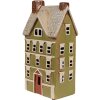 Clayre & Eef 6CE1870 Portavelas Casa Cerámica Verde Beige 14x10x26 cm