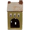 Clayre & Eef 6CE1870 Portavelas Casa Cerámica Verde Beige 14x10x26 cm