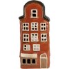 Clayre & Eef 6CE1871 Portavelas Casa Cerámica Rojo 12x9x25 cm Estilo Campestre
