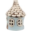 Clayre & Eef 6CE1875 Portavelas Casa Azul Beige Ø11x15 cm