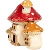 Clayre & Eef 6CE1876 Portavelas Casa Beige Rojo 17x12x16 cm