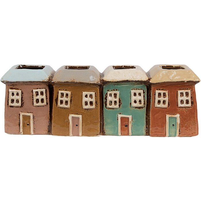 Clayre & Eef 6CE1888 Decoración Macetero Multicolor 31x9x11 cm Estilo campestre