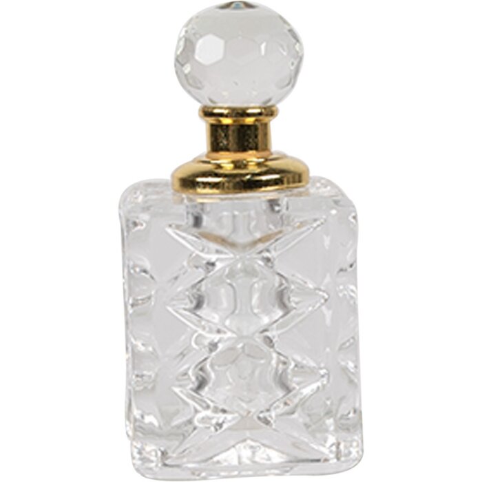 Clayre & Eef 6GL5017 Frasco Perfume Vidrio Transparente 3x3x7 cm Clásico