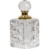 Clayre & Eef 6GL5017 Frasco Perfume Vidrio Transparente 3x3x7 cm Clásico