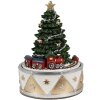 Clayre & Eef 6PR5099 Caja de Música Árbol de Navidad Verde Oro Ø 11x15 cm Poliresina