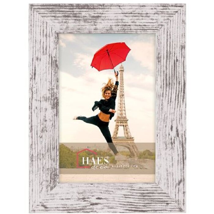Portarretratos Haes Deco París Blanco Marrón aspecto madera Tamaños 10x15 a 50x70 cm