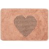 Clayre & Eef BM0007P Alfombra de Baño Motivo Corazón Rosa 58x38 cm