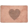 Clayre & Eef BM0008P Alfombra de Baño Diseño Corazón Rosa 78x48 cm