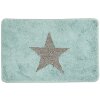 Clayre & Eef BM0009BL Alfombra de Baño Motivo Estrella Azul 58x38x1 cm