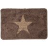 Clayre & Eef BM0009CH Alfombra de Baño Motivo Estrella Marrón 58x38 cm