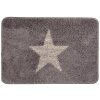 Clayre & Eef BM0009G Alfombra de Baño Estrella Gris 58x38x2 cm