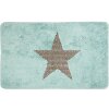 Clayre & Eef BM0010BL Alfombra de Baño Estampado Estrellas Azul 78x48 cm