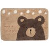 Clayre & Eef BM0018 Alfombra de Baño Oso Marrón Beige 58x38 cm