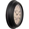 Clayre & Eef 6KL0827 Reloj de Pared Negro Beige Ø 23 cm / 1xAA