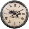 Clayre & Eef 6KL0830 Reloj de pared Vintage 1934 Ford Ø 51x5 cm 1xAA