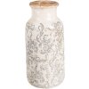 Clayre & Eef 6CE1927L Jarrón Ø 15x32 cm Blanco